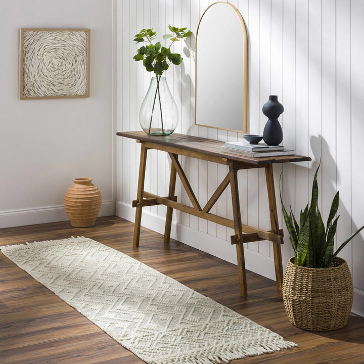 Erica Contemporary Beige And Gray Wool Rug - The Rug Decor
