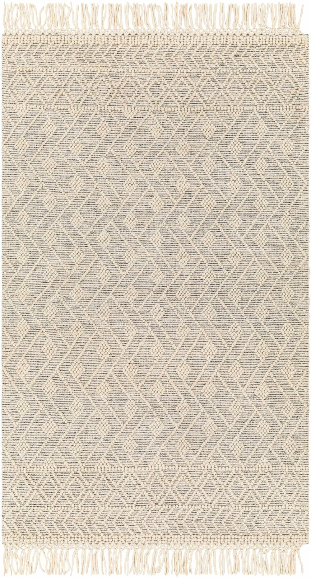 Erica Contemporary Beige And Gray Wool Rug - The Rug Decor