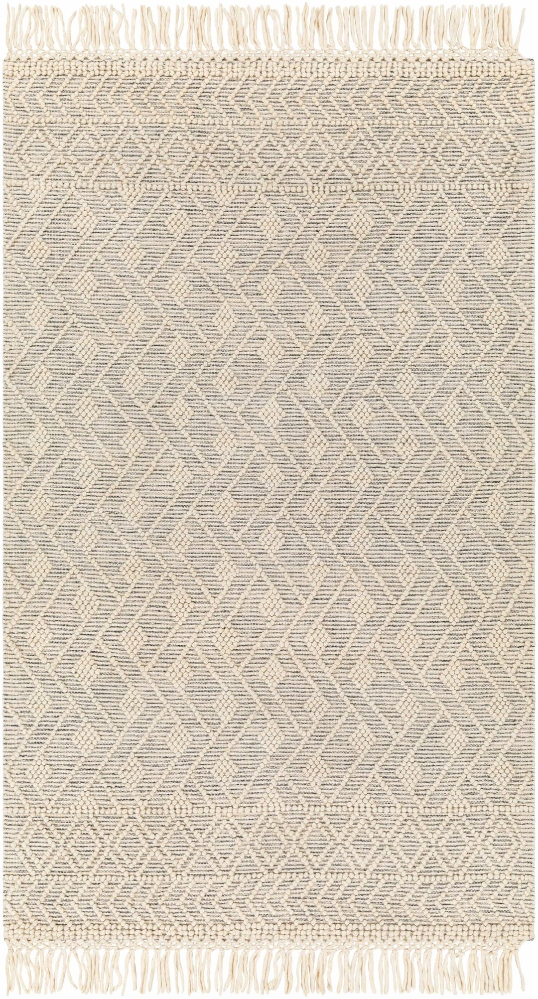 Erica Contemporary Beige And Gray Wool Rug - The Rug Decor