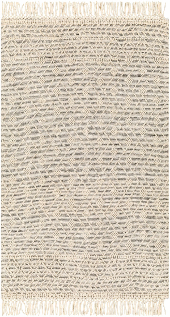 Erica Contemporary Beige And Gray Wool Rug - The Rug Decor