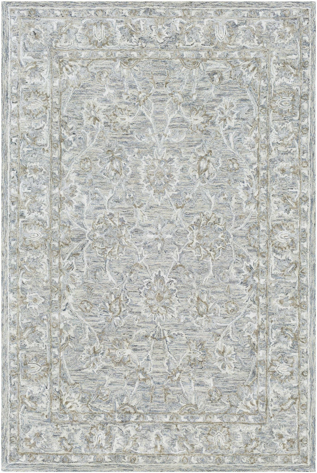 Eriline Traditional Gray And Ivory Area Rug - The Rug Decor