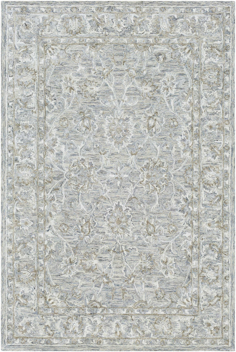 Eriline Traditional Gray And Ivory Area Rug - The Rug Decor