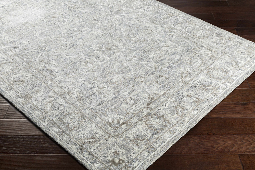 Eriline Traditional Gray And Ivory Area Rug - The Rug Decor