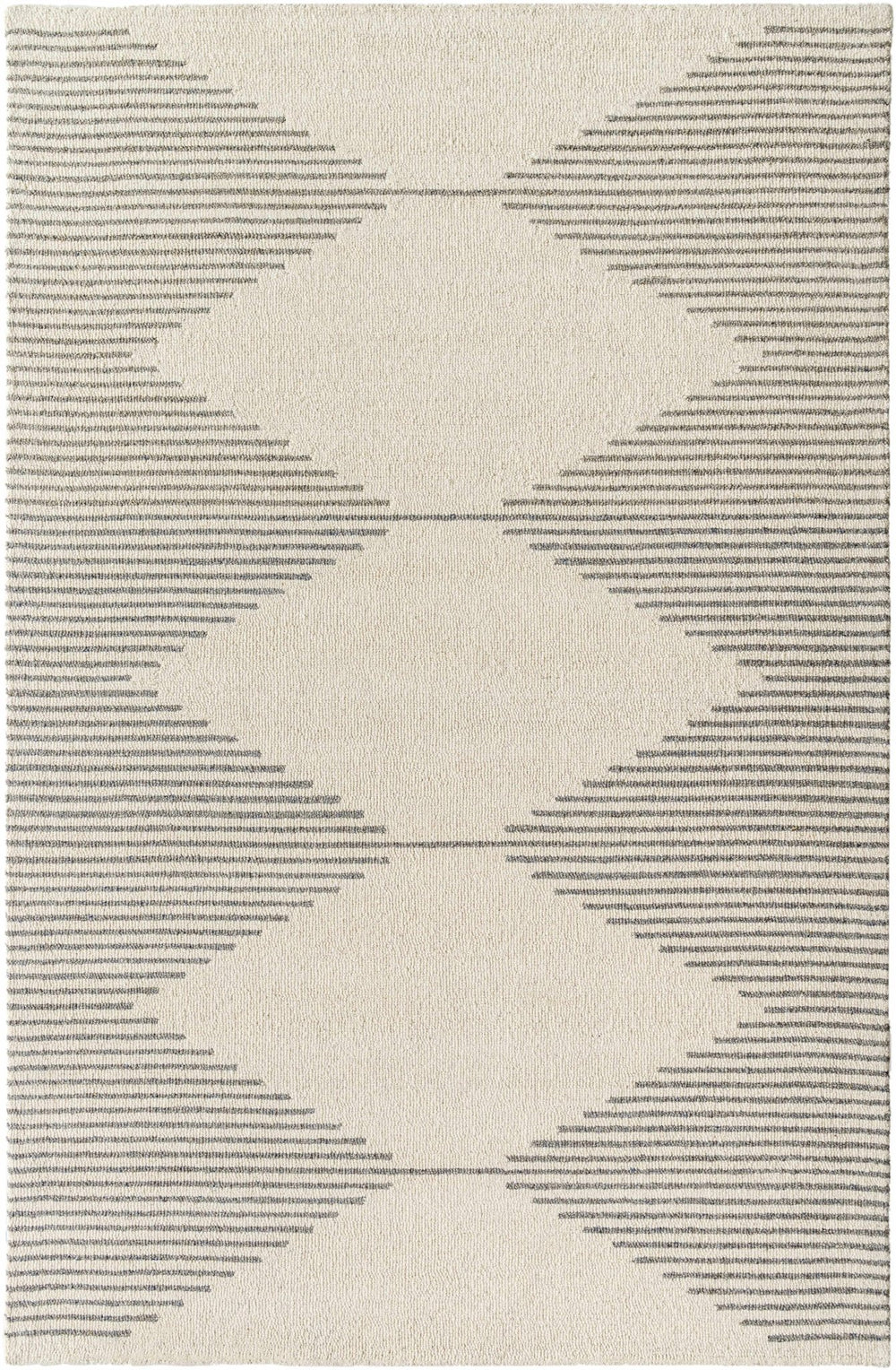 Ermin Modern Geometrical Ivory And Gray Area Rug - The Rug Decor