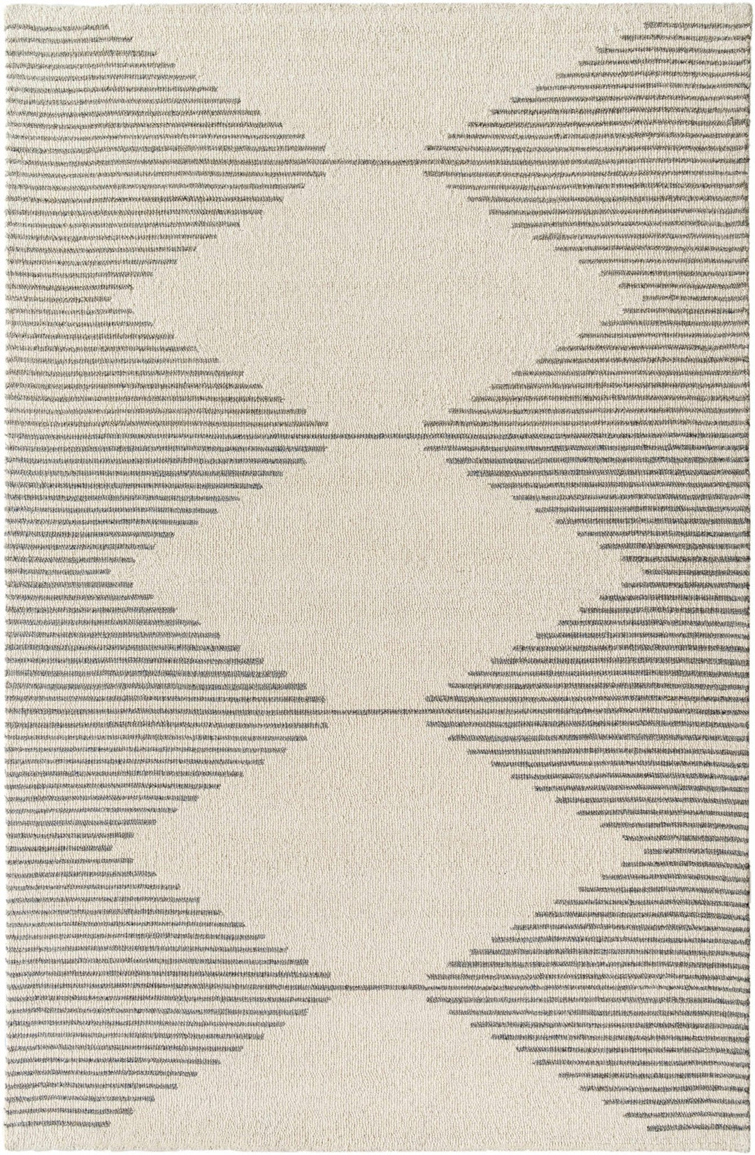 Ermin Modern Geometrical Ivory And Gray Area Rug - The Rug Decor