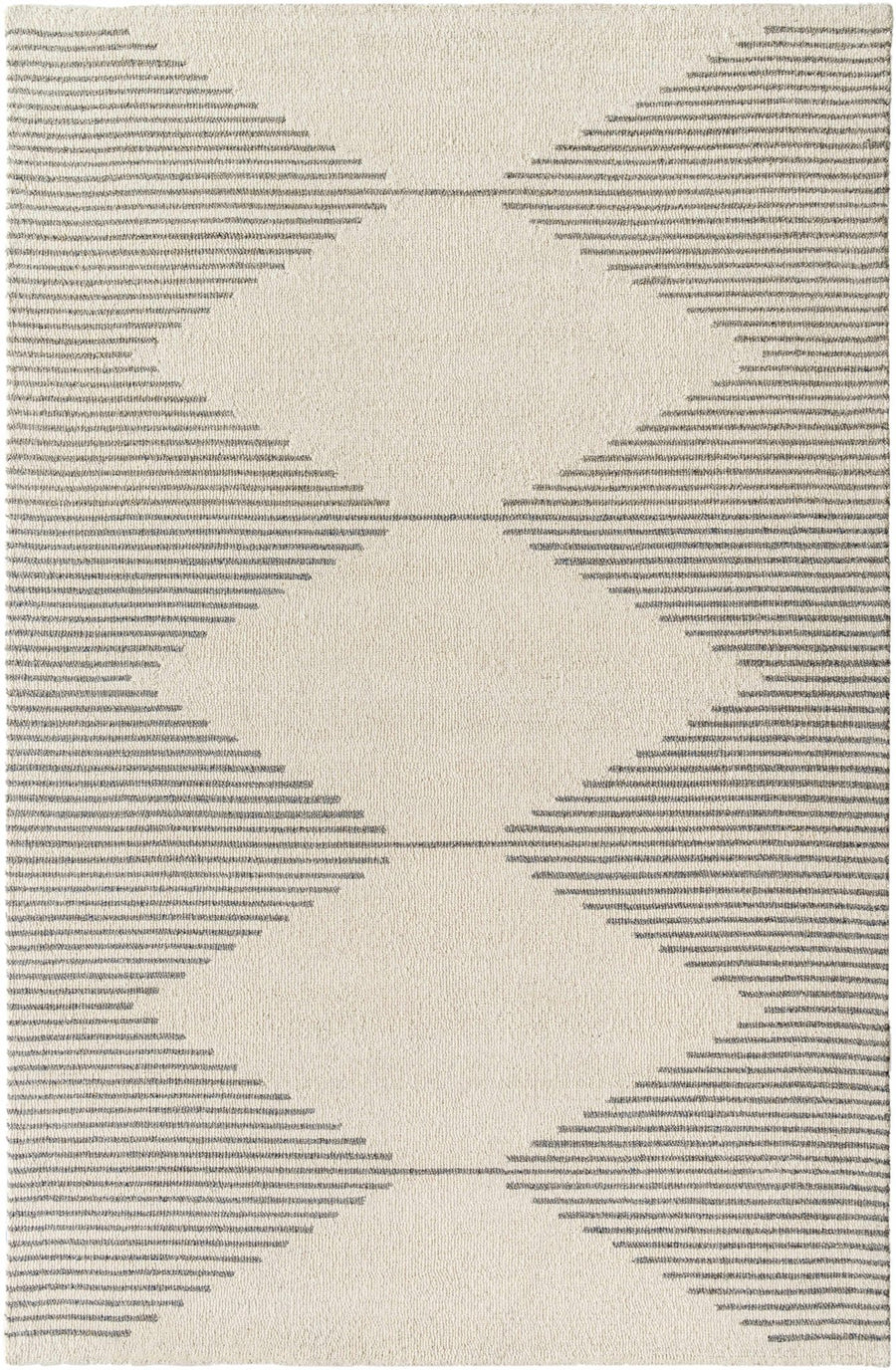 Ermin Modern Geometrical Ivory And Gray Area Rug - The Rug Decor