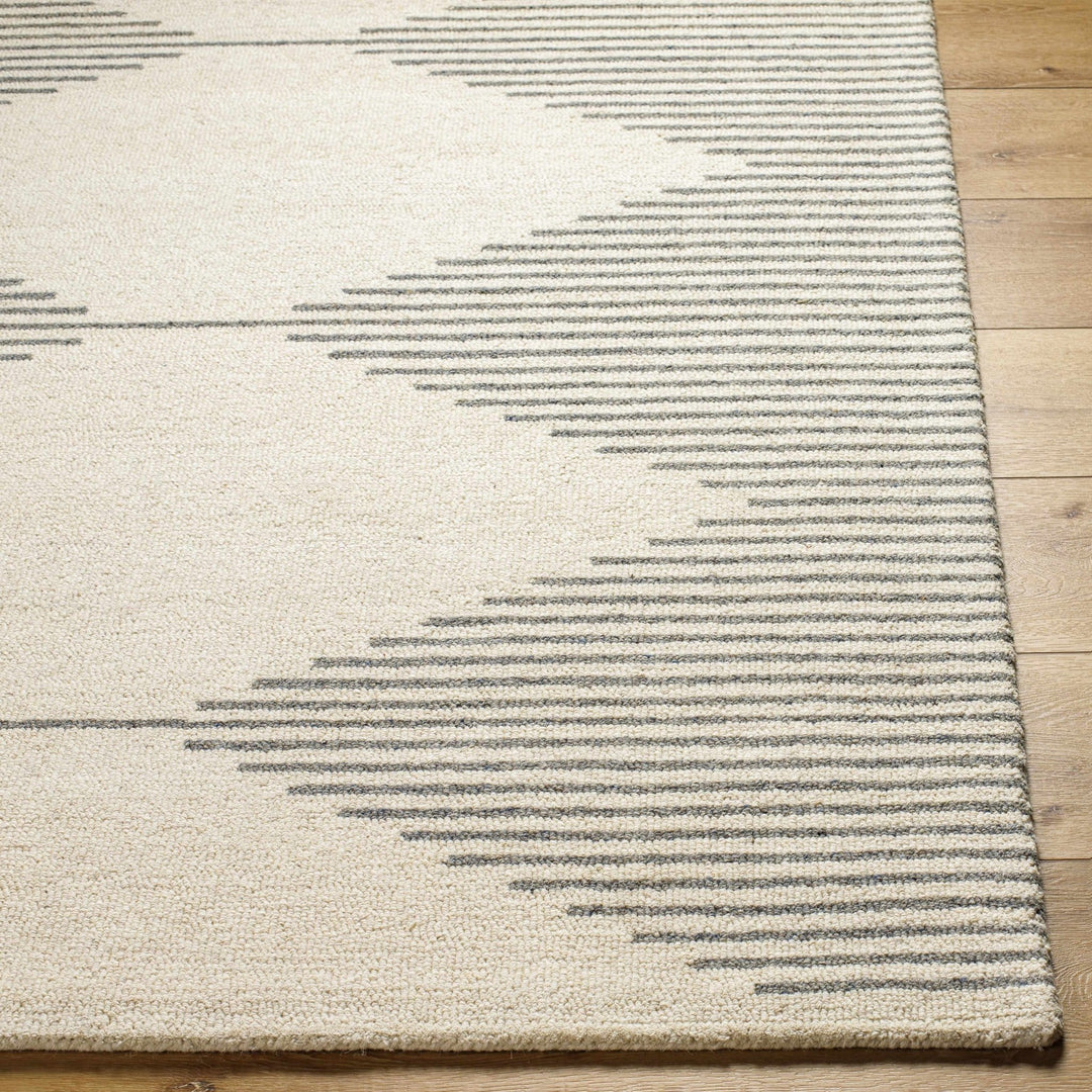 Ermin Modern Geometrical Ivory And Gray Area Rug - The Rug Decor