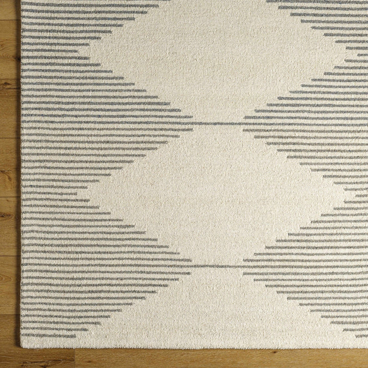 Ermin Modern Geometrical Ivory And Gray Area Rug - The Rug Decor