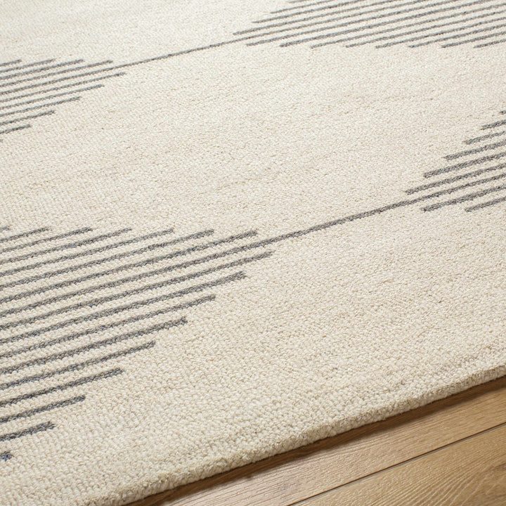Ermin Modern Geometrical Ivory And Gray Area Rug - The Rug Decor