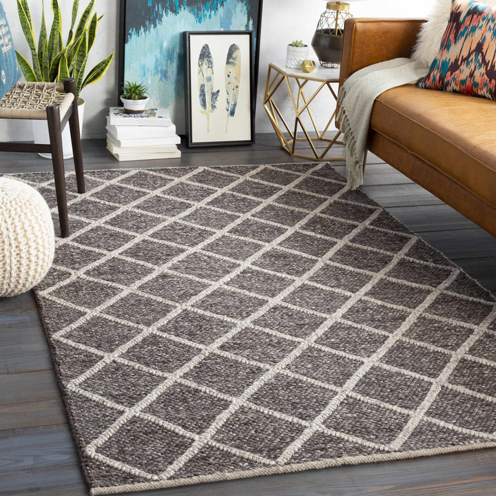 Eros Modern Style Brown And Ivory Hand Woven Area Rug - The Rug Decor