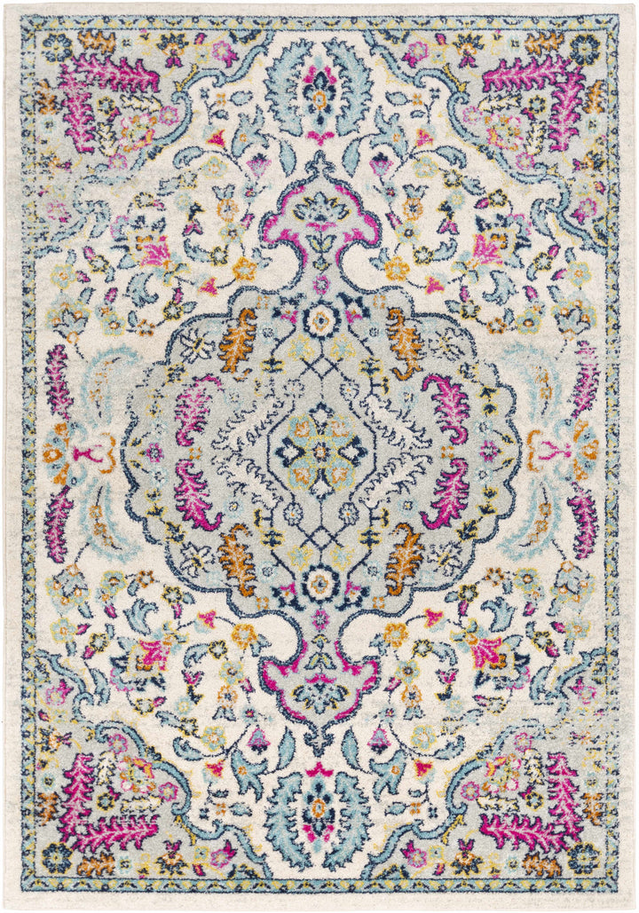 Errol Ivory And Blue Traditional Style Area Rug