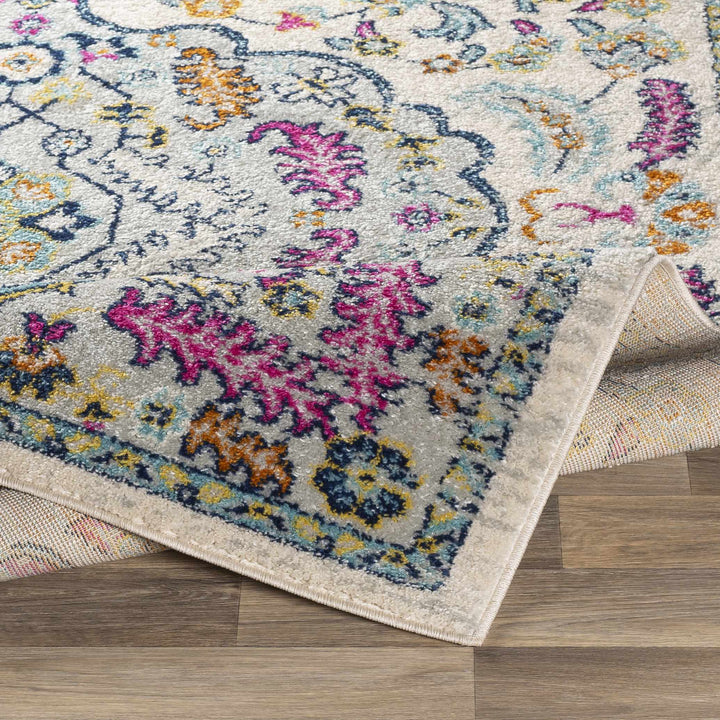 Errol Ivory And Blue Traditional Style Area Rug