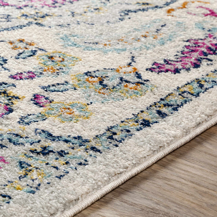 Errol Ivory And Blue Traditional Style Area Rug