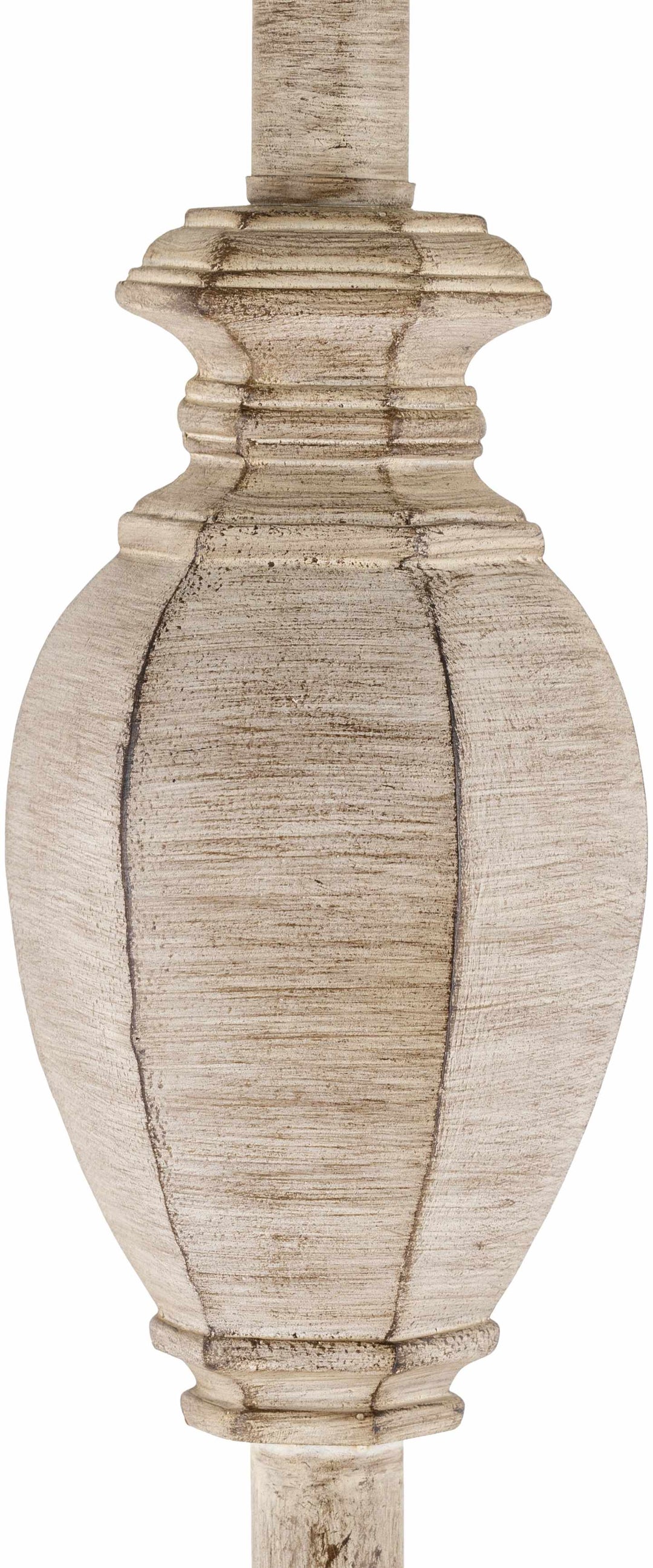 Esmeralda Gray & Beige Resin Floor Lamp – Traditional Accent Lighting with Linen Shade