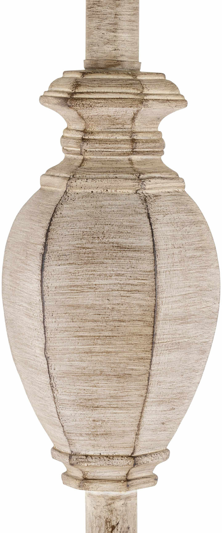 Esmeralda Gray & Beige Resin Floor Lamp – Traditional Accent Lighting with Linen Shade