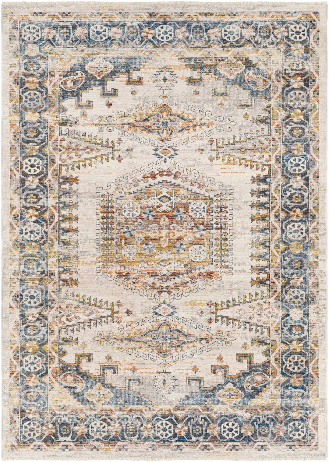 Espy Traditional Beige And Blue Area Rug - The Rug Decor