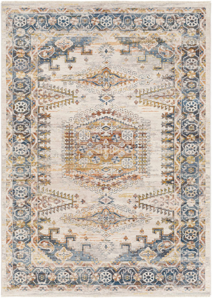 Espy Traditional Beige And Blue Area Rug - The Rug Decor