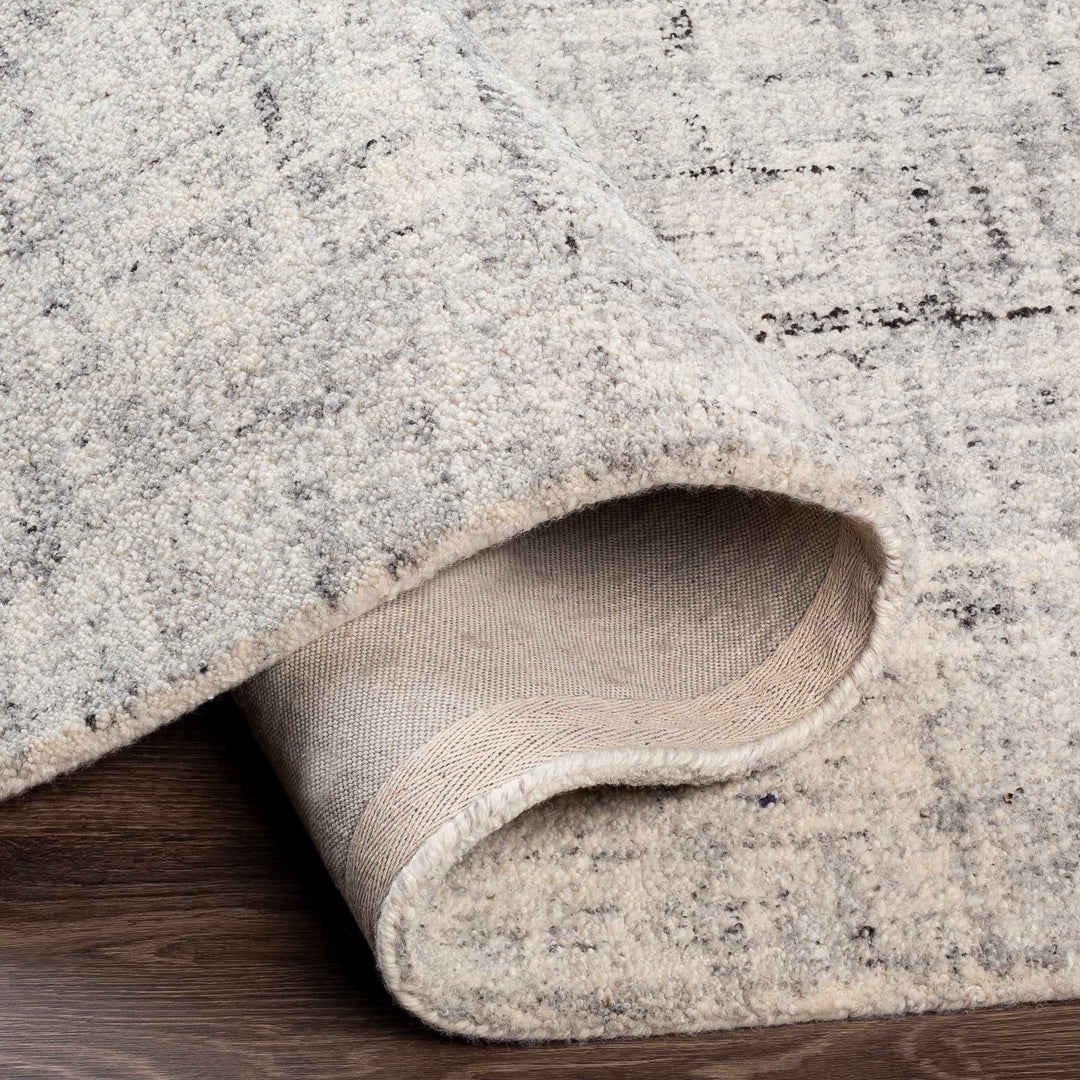 Estella Contemporary Abstract Design Ivory And Gray Area Rug