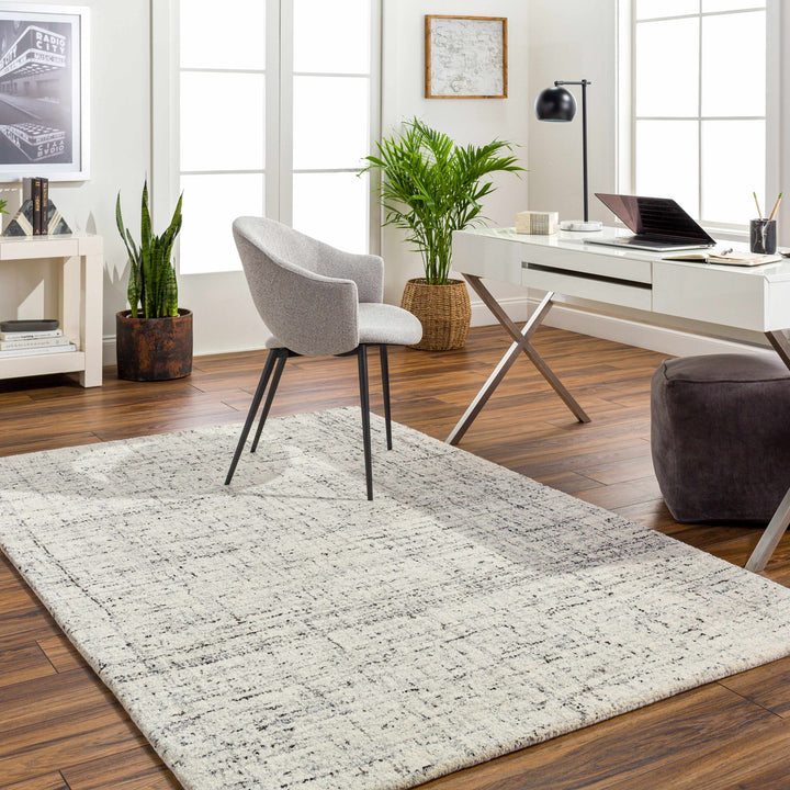 Estella Contemporary Abstract Design Ivory And Gray Area Rug