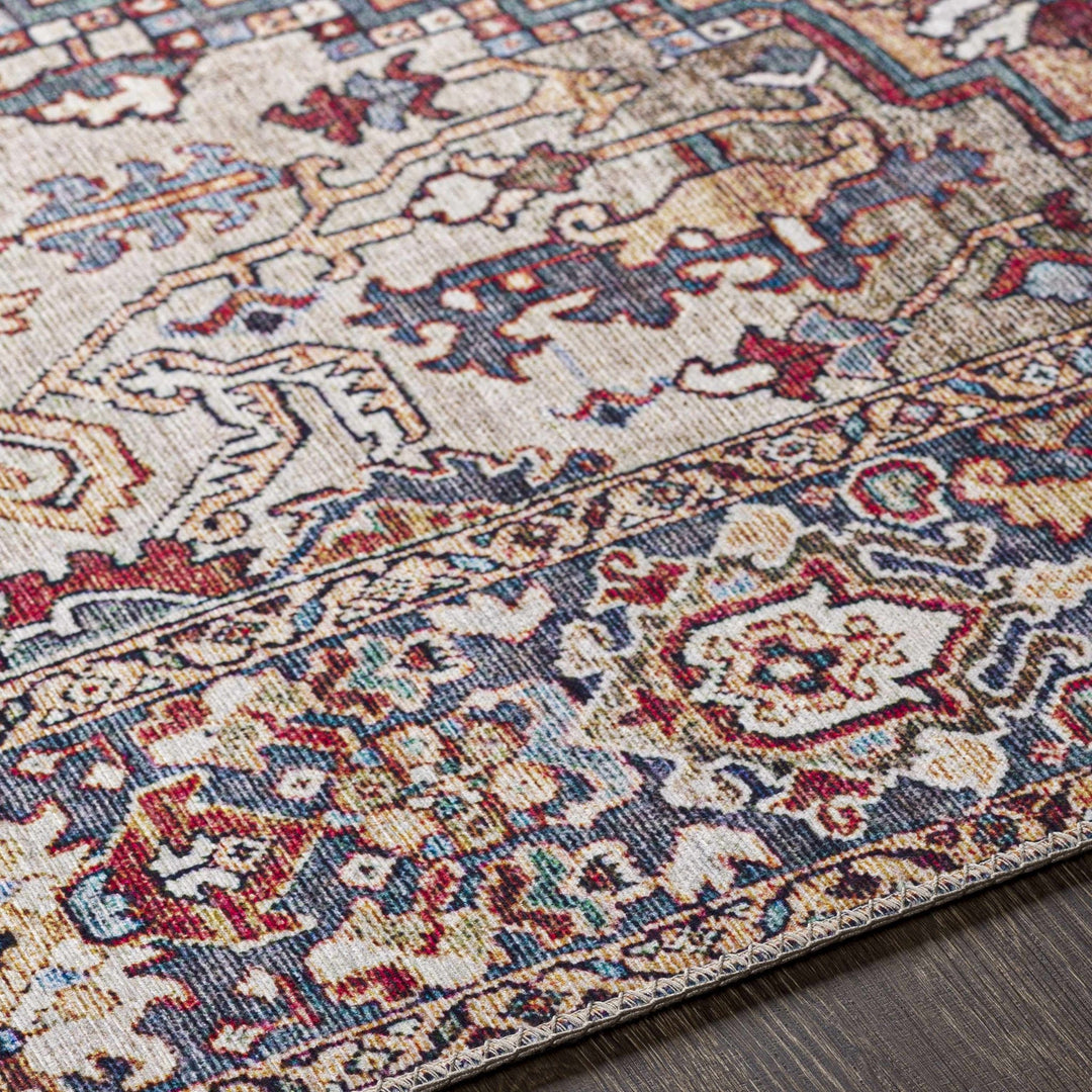 Estevan Transitional Colorful Blue And Beige Area Rug - The Rug Decor