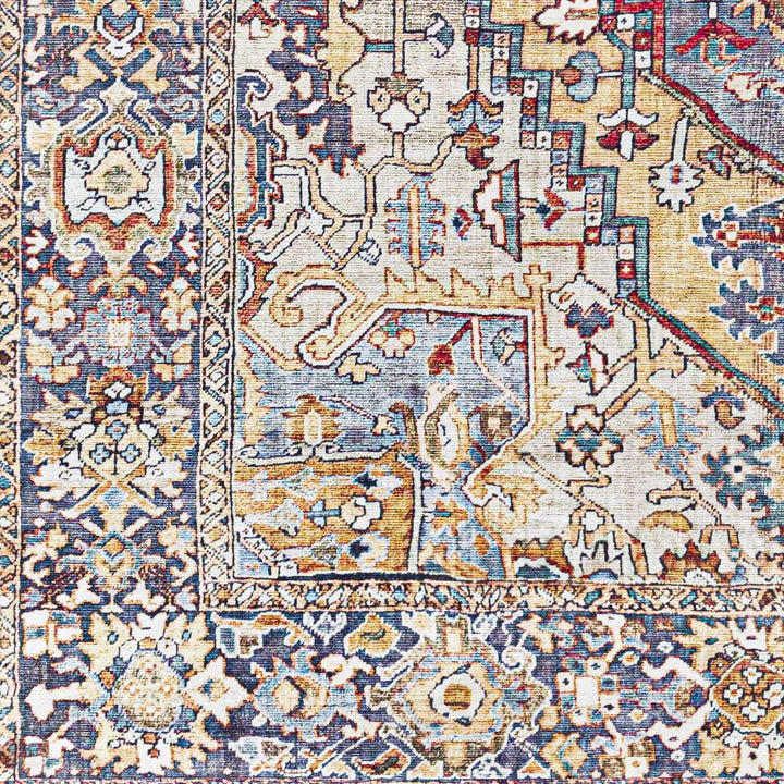 Estevan Transitional Colorful Blue And Beige Area Rug - The Rug Decor