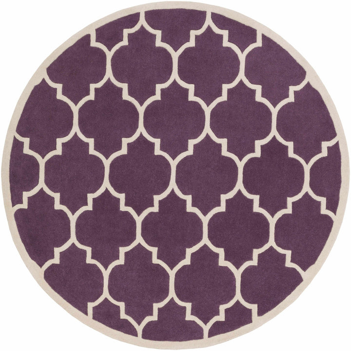 Etta Contemporary Purple And Ivory Rug - The Rug Decor