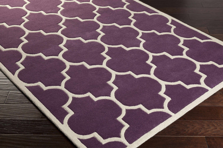 Etta Contemporary Purple And Ivory Rug - The Rug Decor