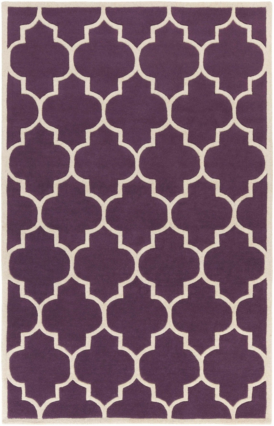 Etta Contemporary Purple And Ivory Rug - The Rug Decor