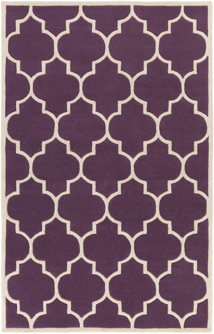 Etta Contemporary Purple And Ivory Rug - The Rug Decor