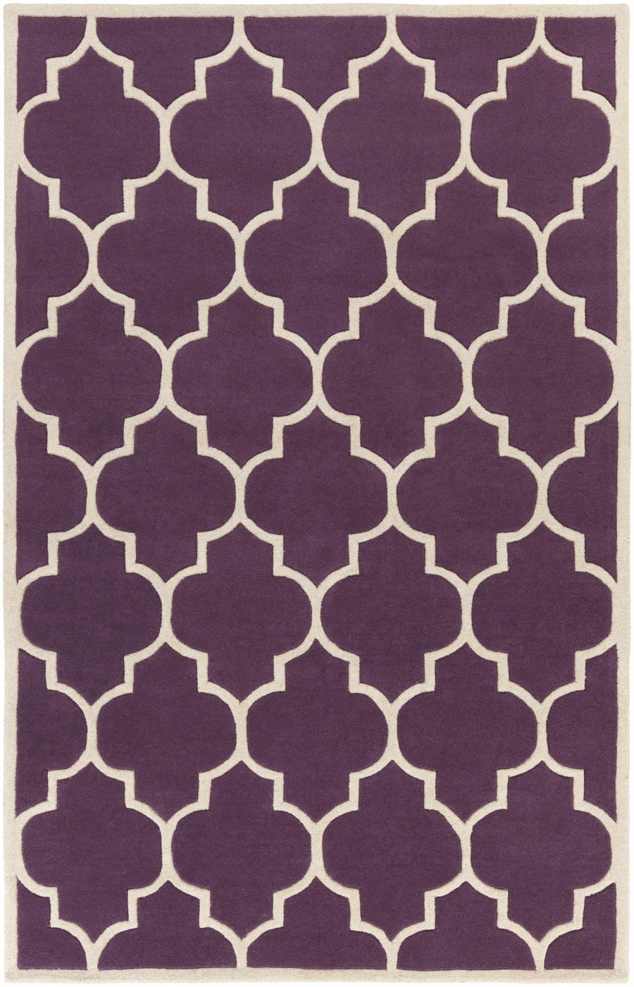 Etta Contemporary Purple And Ivory Rug - The Rug Decor
