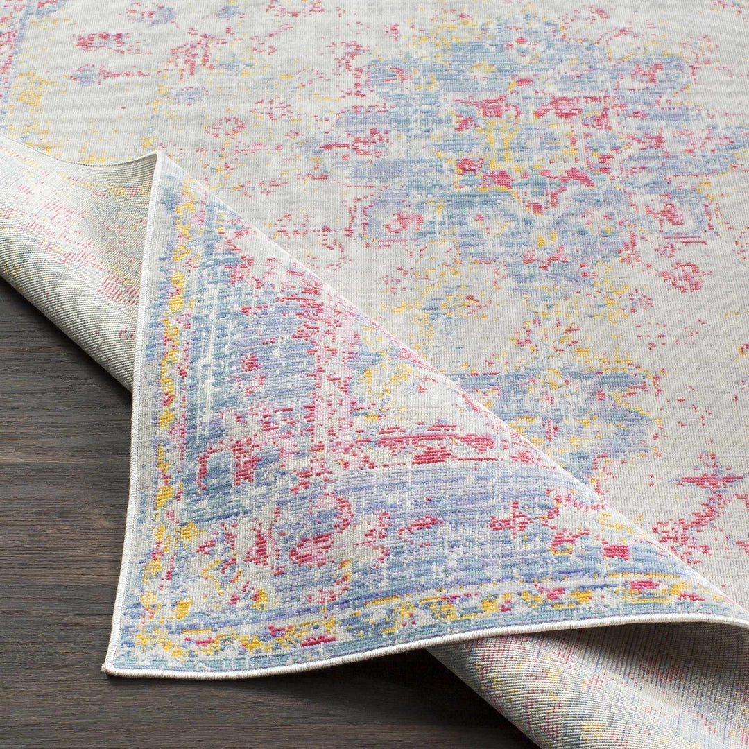 Eufaula Traditional Style Pink And Blue Area Rug - The Rug Decor