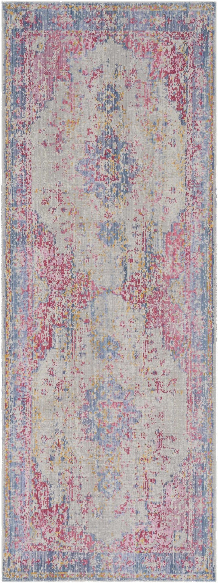 Eufaula Traditional Style Pink And Blue Area Rug - The Rug Decor