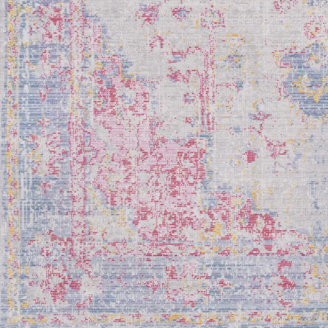 Eufaula Traditional Style Pink And Blue Area Rug - The Rug Decor