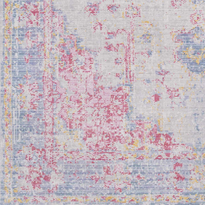 Eufaula Traditional Style Pink And Blue Area Rug - The Rug Decor