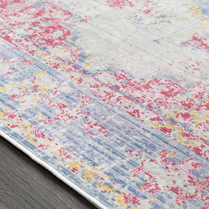 Eufaula Traditional Style Pink And Blue Area Rug - The Rug Decor