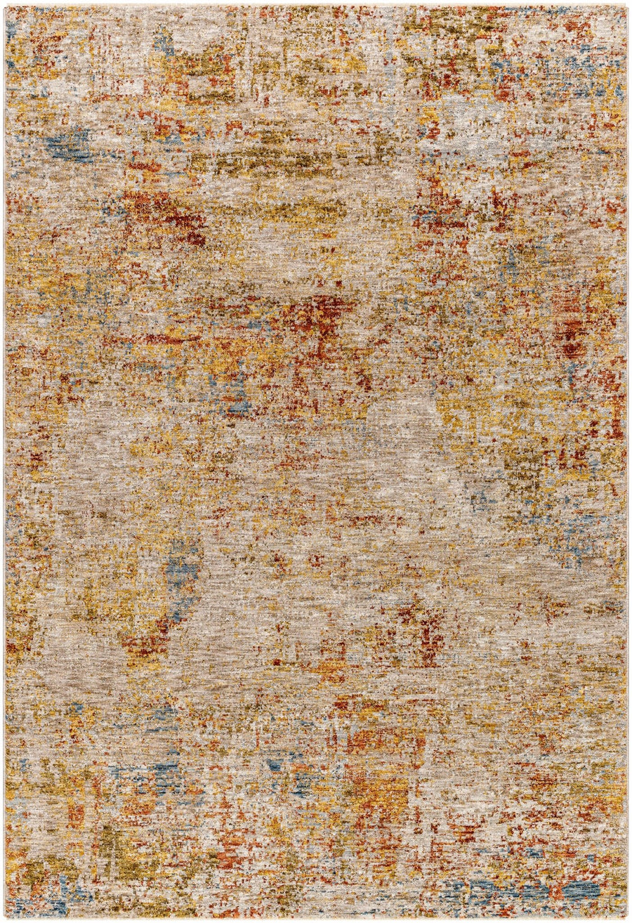 Eula Modern Abstract Design Beige And Rust Area Rug - The Rug Decor