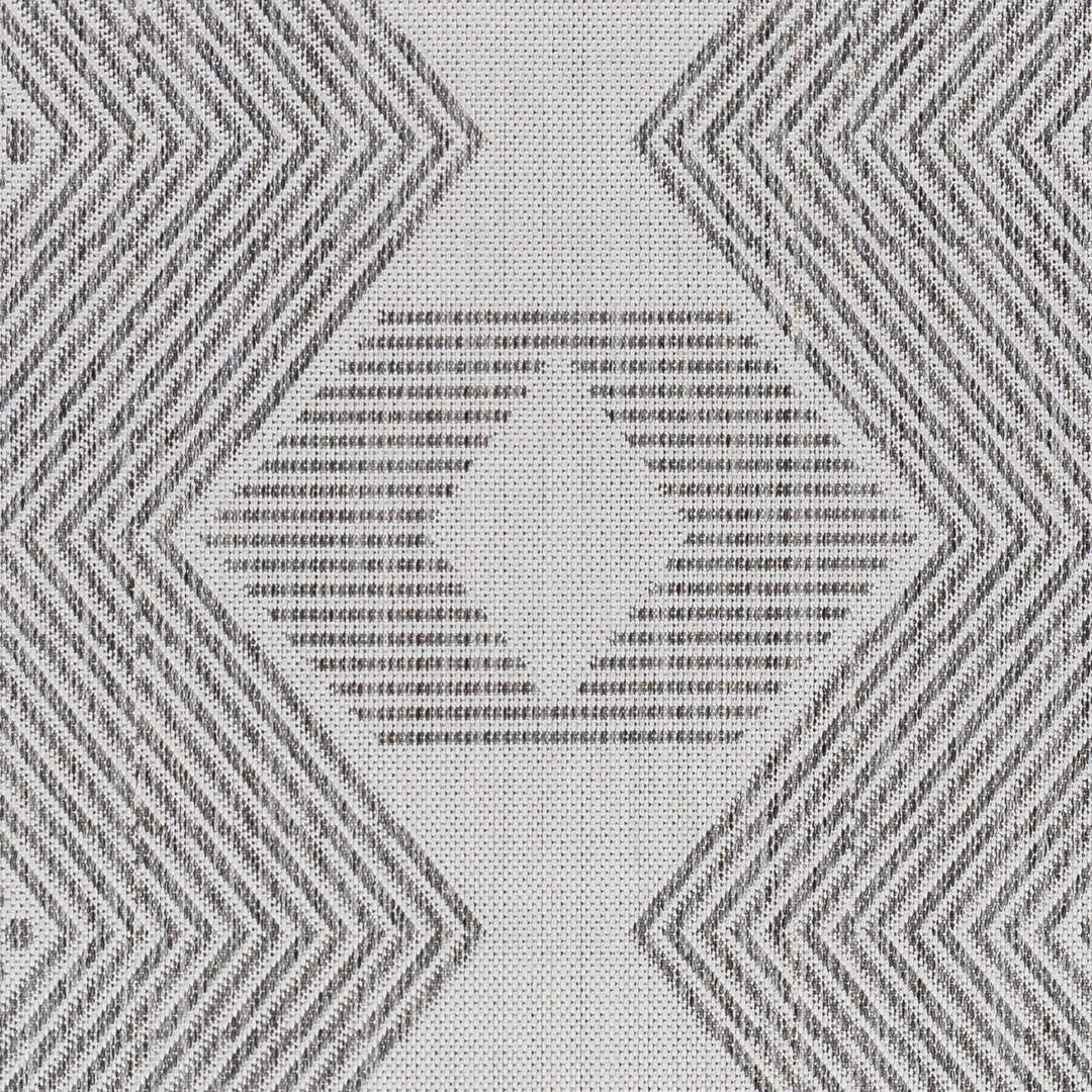 Evana Modern Geometric Design Gray And Off White Area Rug - The Rug Decor