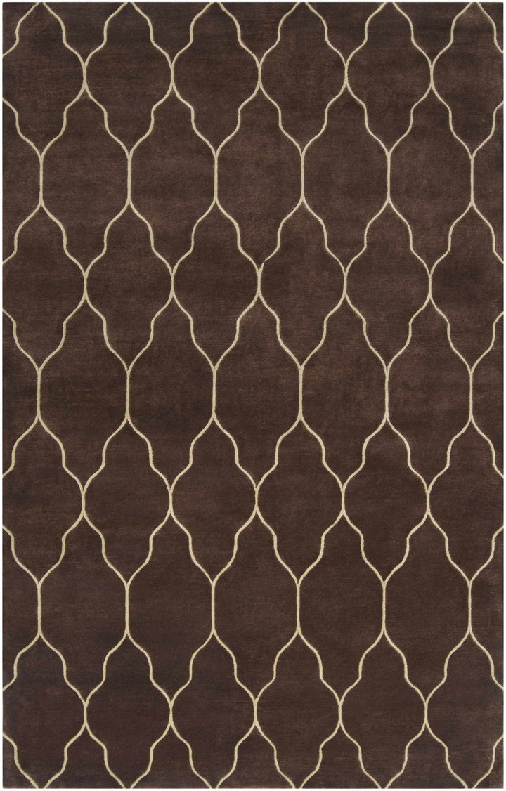 Evant Contemporary Geometrical Brown Carpet - The Rug Decor