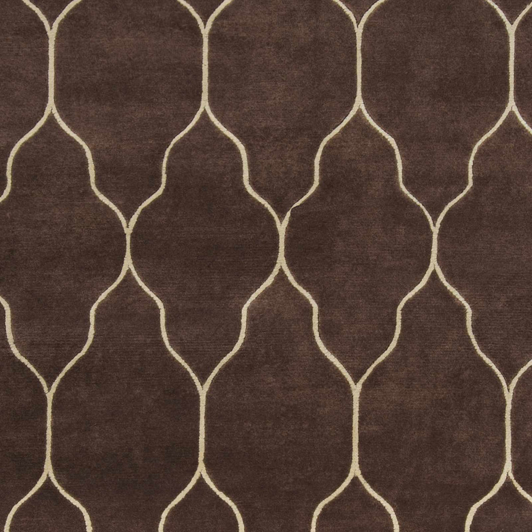 Evant Contemporary Geometrical Brown Carpet - The Rug Decor