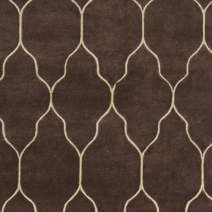 Evant Contemporary Geometrical Brown Carpet - The Rug Decor