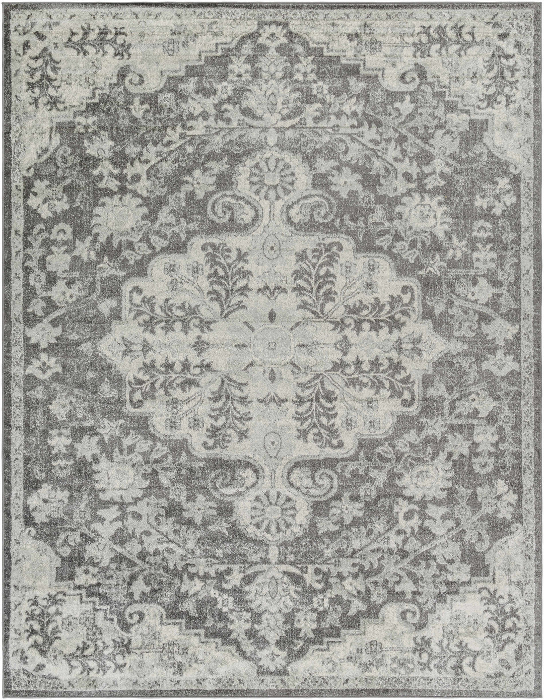 Everglades Traditional Style Gray Area Rug