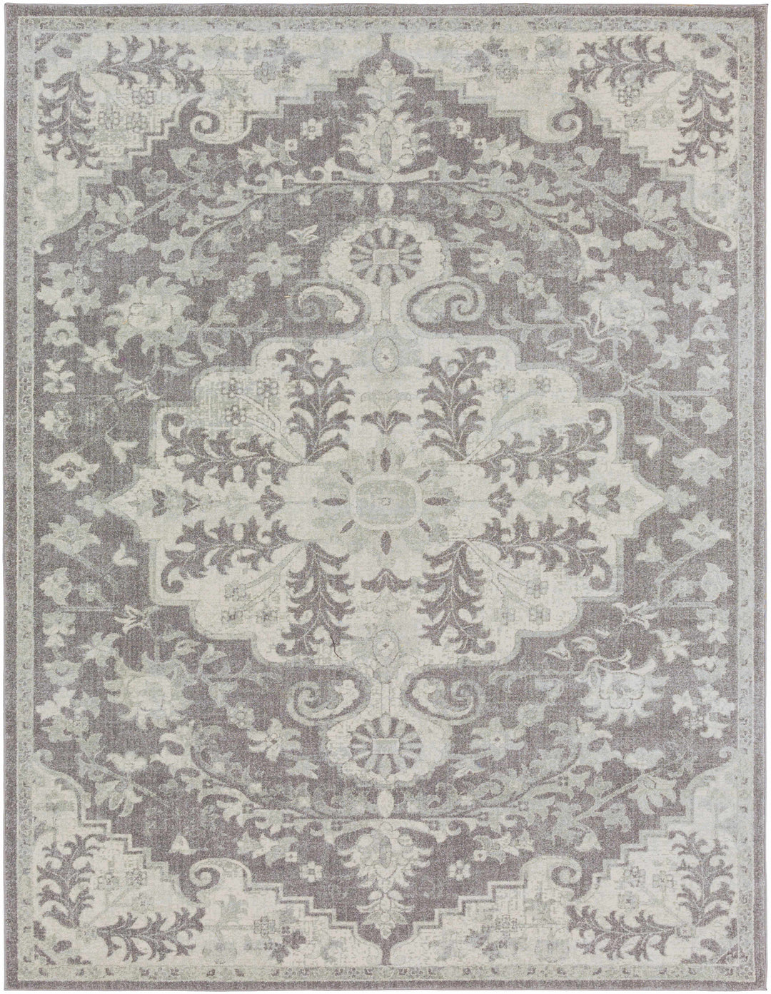 Everglades Traditional Style Gray Area Rug