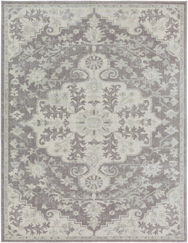 Everglades Traditional Style Gray Area Rug