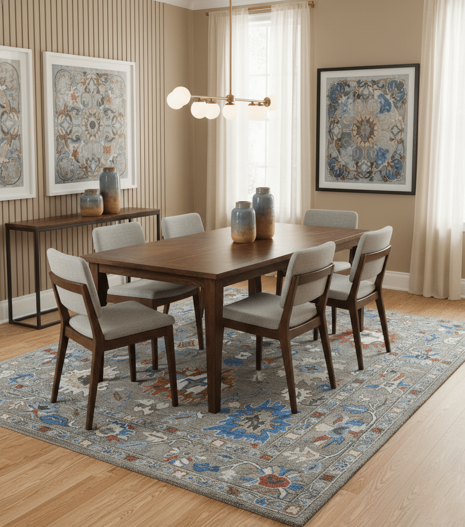 Eve Custom Made Traditional Gray Oushak Hand Tufted wool rug - The Rug Decor