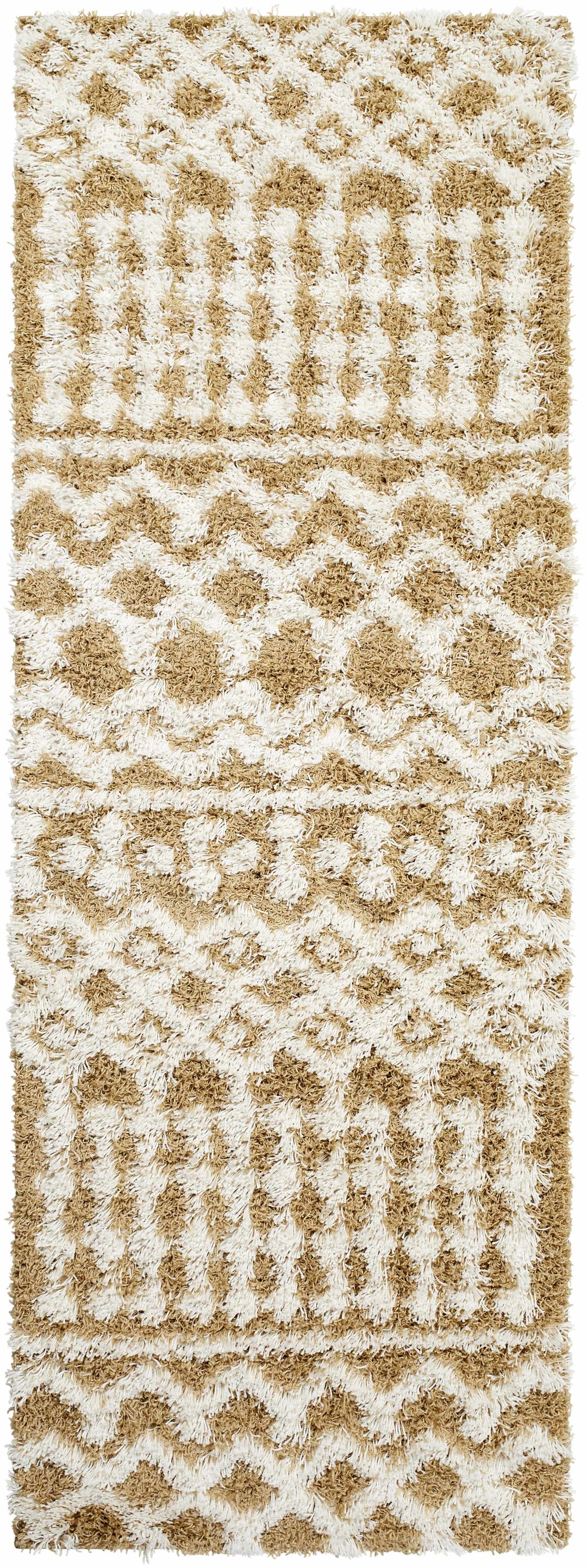 Evely Contemporary Style Camel And Ivory Area Rug