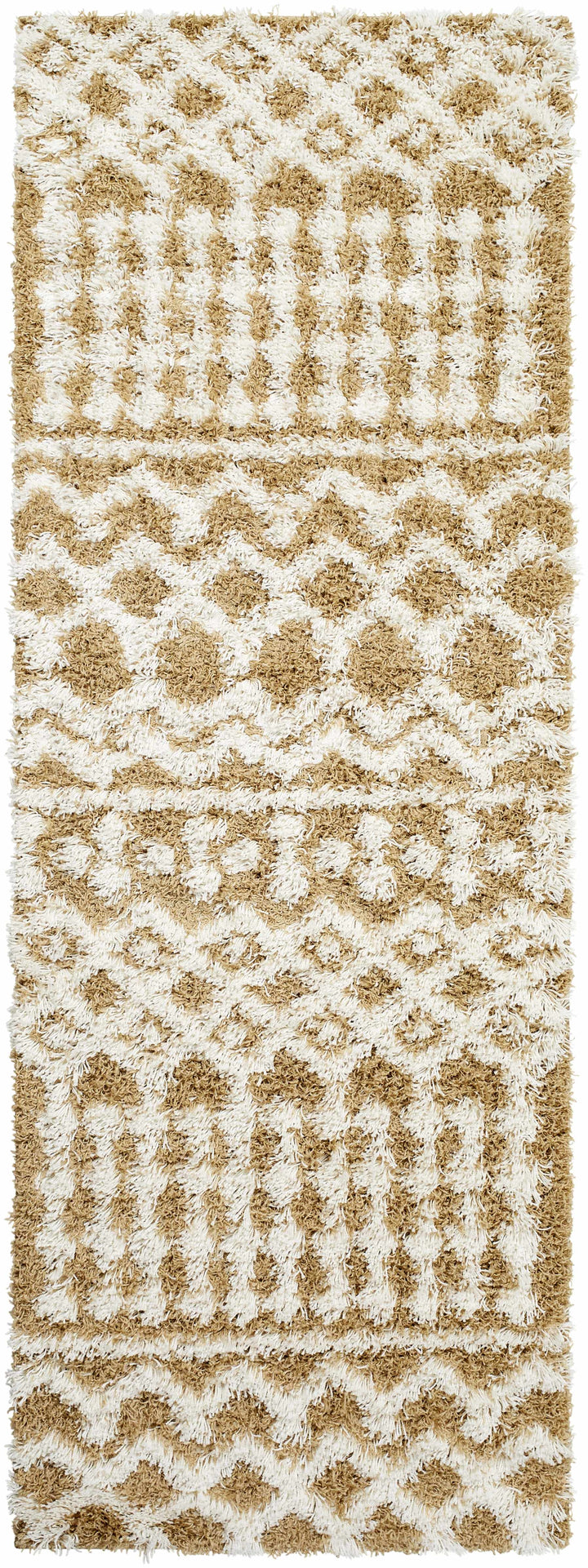 Evely Contemporary Style Camel And Ivory Area Rug