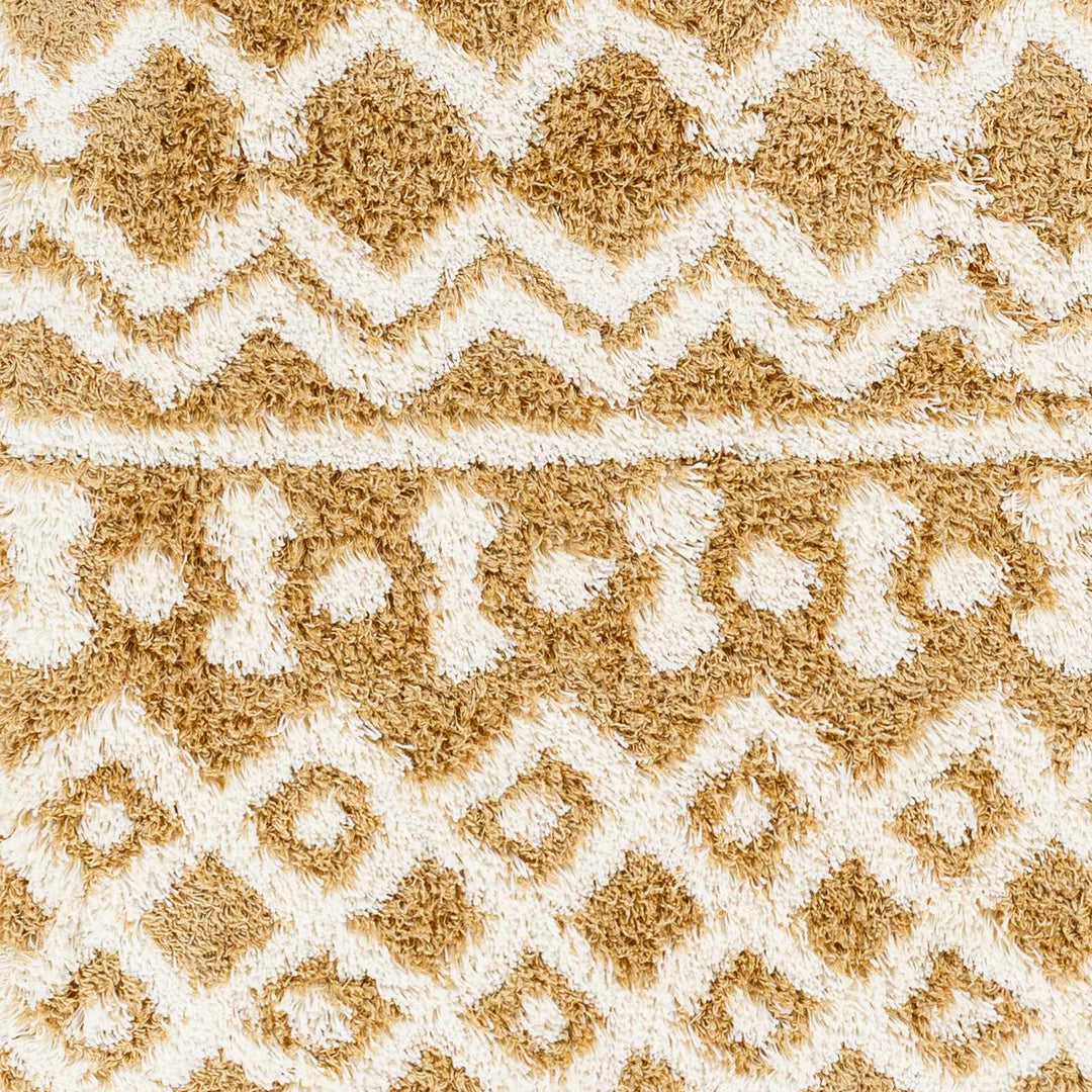 Evely Contemporary Style Camel And Ivory Area Rug