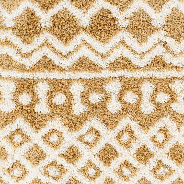 Evely Contemporary Style Camel And Ivory Area Rug