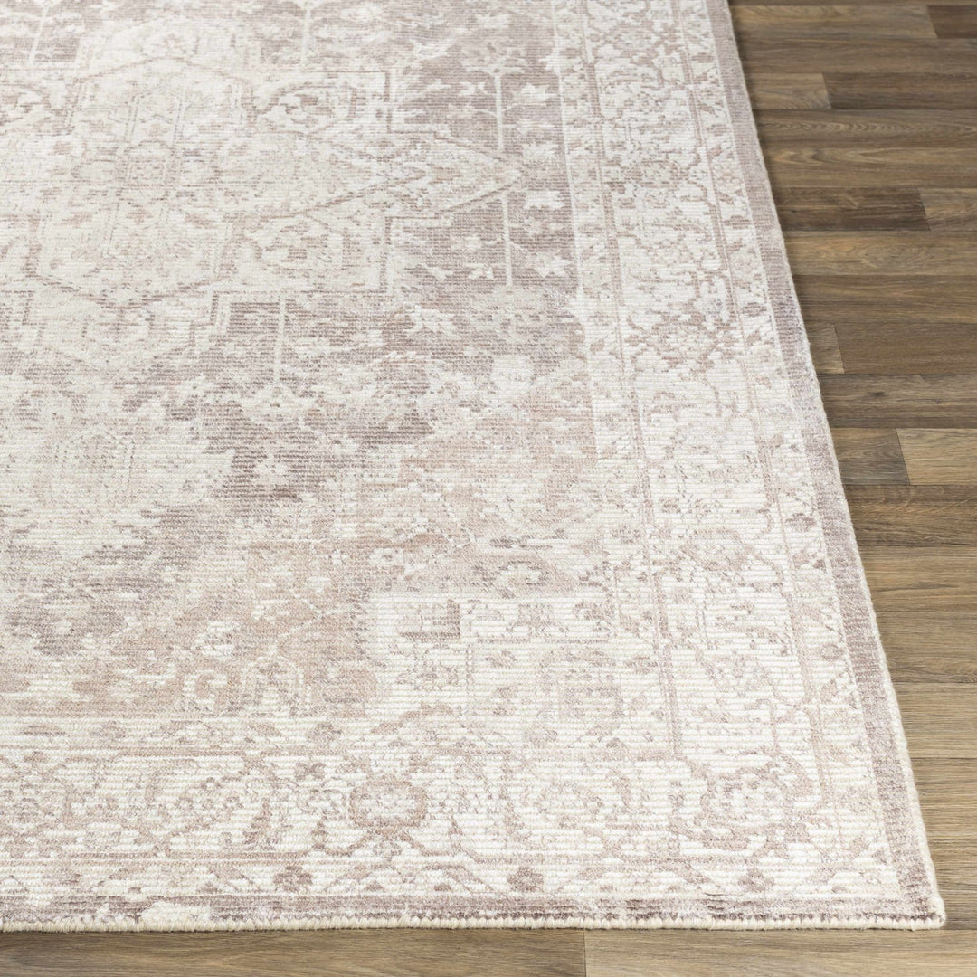 Evercreech Ivory And Beige Traditional Style Hand Loom Area Rug - The Rug Decor