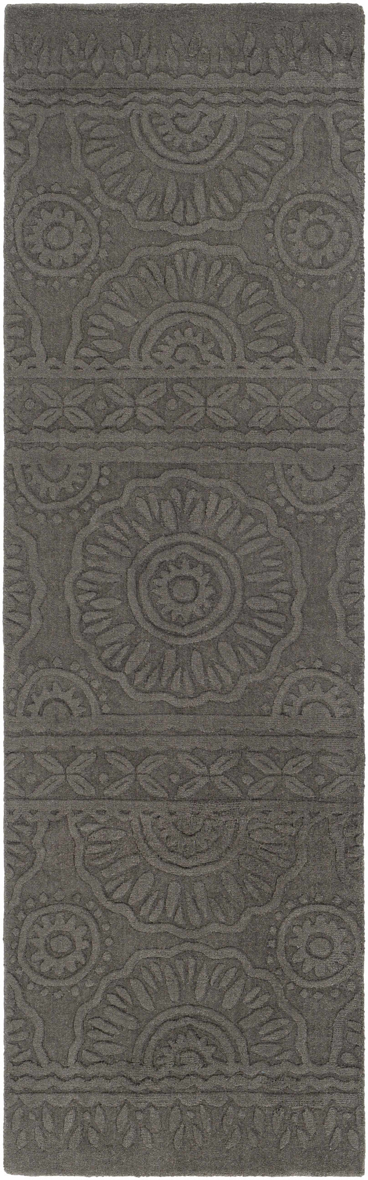 Eversholt Charcoal Modern Solid Design Handloom Area Rug